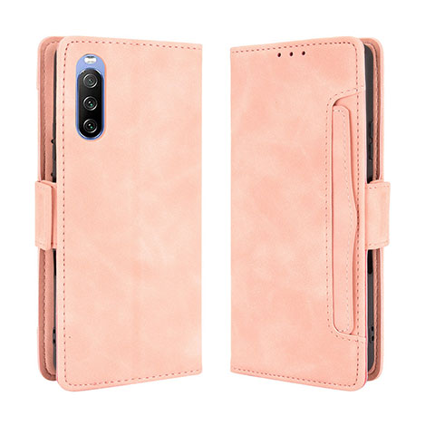 Coque Portefeuille Livre Cuir Etui Clapet BY3 pour Sony Xperia 10 III SOG04 Rose