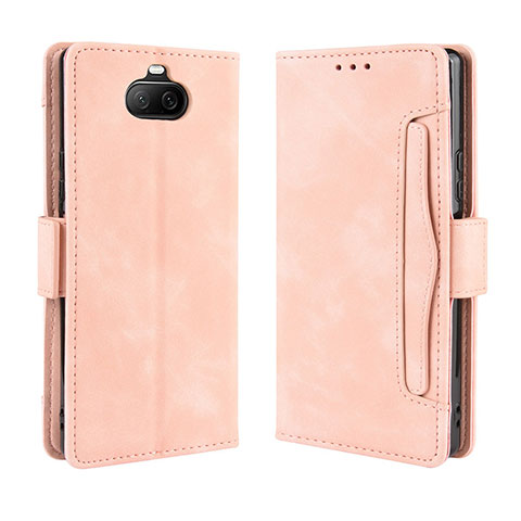 Coque Portefeuille Livre Cuir Etui Clapet BY3 pour Sony Xperia 8 Rose