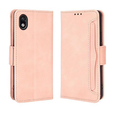 Coque Portefeuille Livre Cuir Etui Clapet BY3 pour Sony Xperia Ace III SOG08 Rose