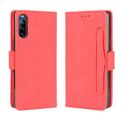 Coque Portefeuille Livre Cuir Etui Clapet BY3 pour Sony Xperia L4 Rouge