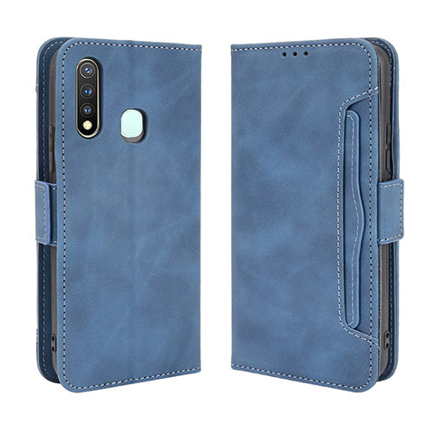 Coque Portefeuille Livre Cuir Etui Clapet BY3 pour Vivo iQOO U3 4G Bleu