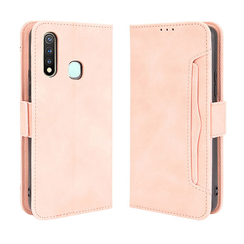 Coque Portefeuille Livre Cuir Etui Clapet BY3 pour Vivo iQOO U3 4G Rose