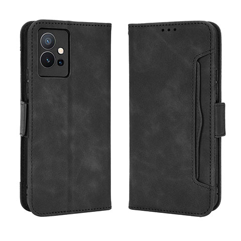 Coque Portefeuille Livre Cuir Etui Clapet BY3 pour Vivo iQOO Z6 5G Noir