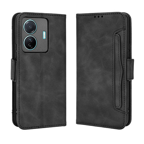 Coque Portefeuille Livre Cuir Etui Clapet BY3 pour Vivo T1 5G Noir