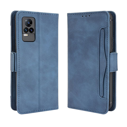 Coque Portefeuille Livre Cuir Etui Clapet BY3 pour Vivo V21e 4G Bleu