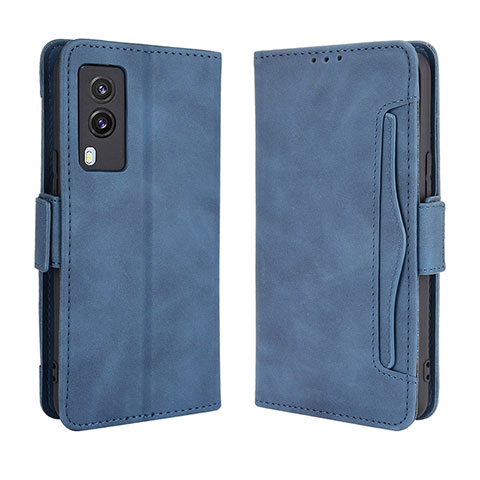 Coque Portefeuille Livre Cuir Etui Clapet BY3 pour Vivo V21e 5G Bleu