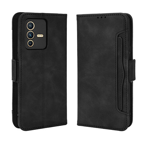 Coque Portefeuille Livre Cuir Etui Clapet BY3 pour Vivo V23 5G Noir