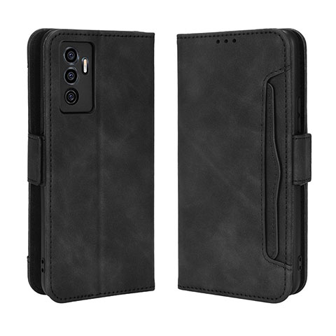 Coque Portefeuille Livre Cuir Etui Clapet BY3 pour Vivo V23e Noir