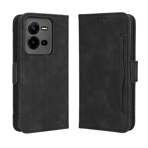 Coque Portefeuille Livre Cuir Etui Clapet BY3 pour Vivo V25 5G Noir