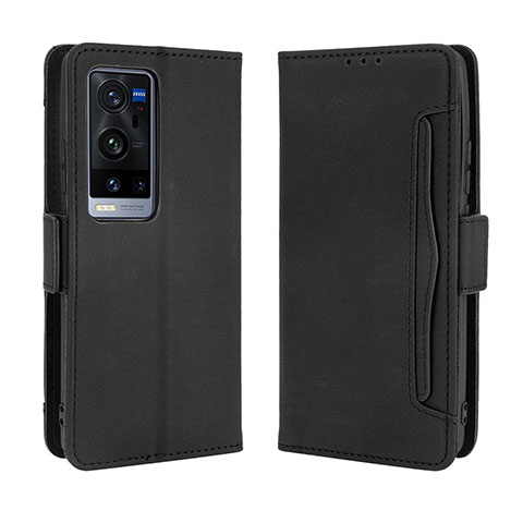 Coque Portefeuille Livre Cuir Etui Clapet BY3 pour Vivo X60 Pro+ Plus 5G Noir