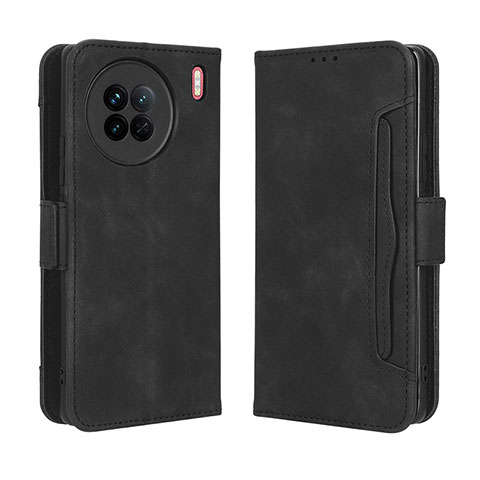 Coque Portefeuille Livre Cuir Etui Clapet BY3 pour Vivo X90 5G Noir