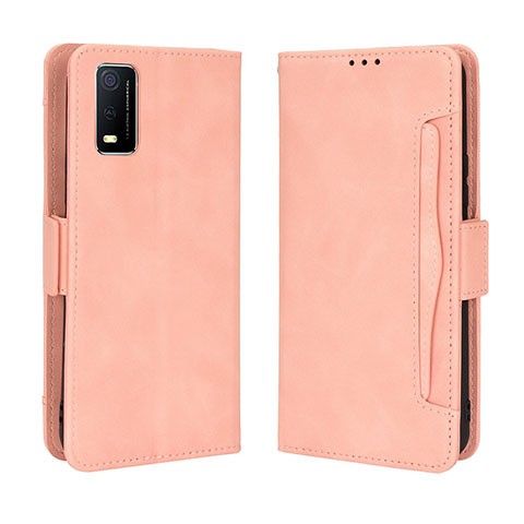 Coque Portefeuille Livre Cuir Etui Clapet BY3 pour Vivo Y3s (2021) Rose