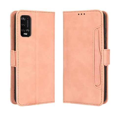 Coque Portefeuille Livre Cuir Etui Clapet BY3 pour Wiko Power U10 Rose