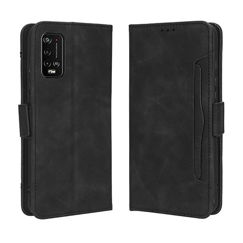 Coque Portefeuille Livre Cuir Etui Clapet BY3 pour Wiko Power U20 Noir