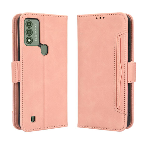 Coque Portefeuille Livre Cuir Etui Clapet BY3 pour Wiko Voix Rose