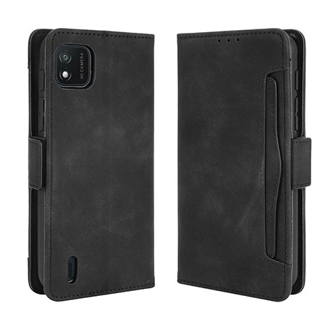 Coque Portefeuille Livre Cuir Etui Clapet BY3 pour Wiko Y62 Noir