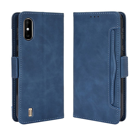 Coque Portefeuille Livre Cuir Etui Clapet BY3 pour Wiko Y81 Bleu