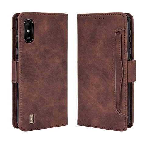 Coque Portefeuille Livre Cuir Etui Clapet BY3 pour Wiko Y81 Marron