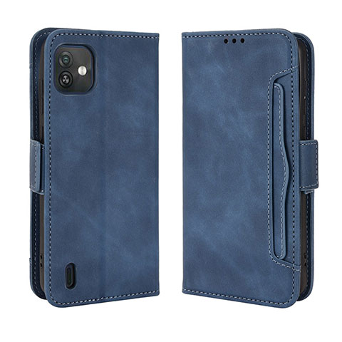 Coque Portefeuille Livre Cuir Etui Clapet BY3 pour Wiko Y82 Bleu