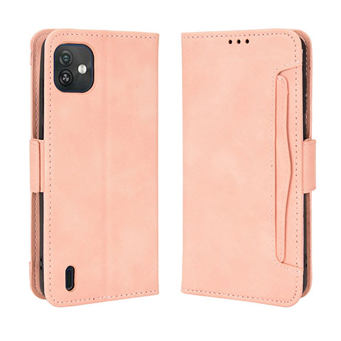 Coque Portefeuille Livre Cuir Etui Clapet BY3 pour Wiko Y82 Rose