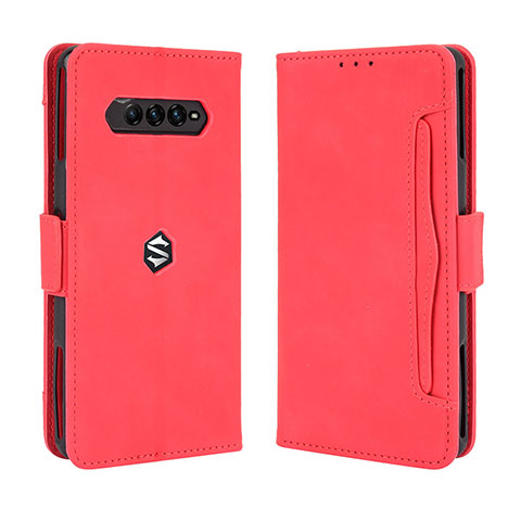 Coque Portefeuille Livre Cuir Etui Clapet BY3 pour Xiaomi Black Shark 4 Pro 5G Rouge