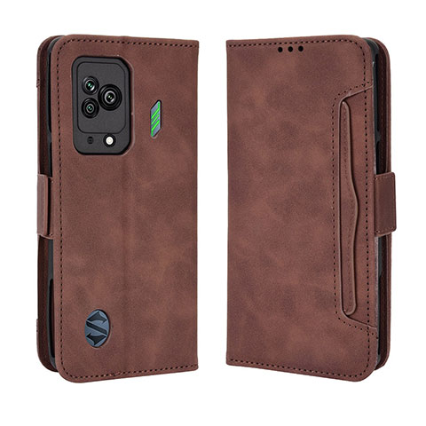 Coque Portefeuille Livre Cuir Etui Clapet BY3 pour Xiaomi Black Shark 5 5G Marron