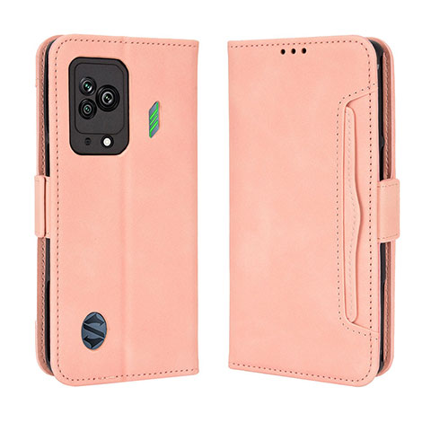 Coque Portefeuille Livre Cuir Etui Clapet BY3 pour Xiaomi Black Shark 5 5G Rose