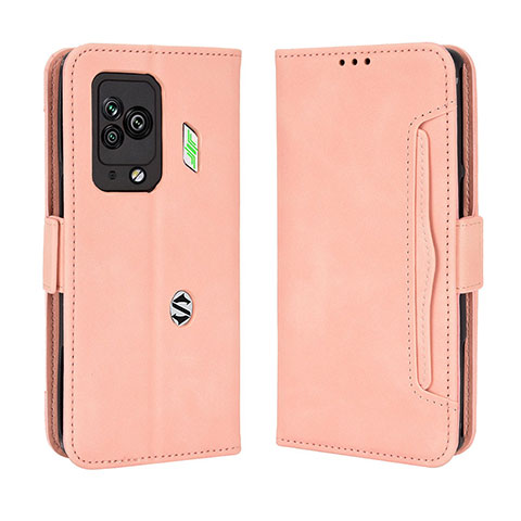 Coque Portefeuille Livre Cuir Etui Clapet BY3 pour Xiaomi Black Shark 5 Pro 5G Rose