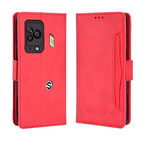 Coque Portefeuille Livre Cuir Etui Clapet BY3 pour Xiaomi Black Shark 5 Pro 5G Rouge