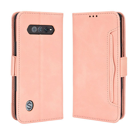 Coque Portefeuille Livre Cuir Etui Clapet BY3 pour Xiaomi Black Shark 5 RS 5G Rose