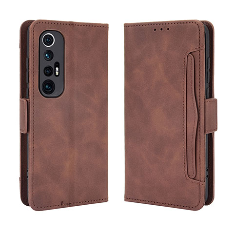 Coque Portefeuille Livre Cuir Etui Clapet BY3 pour Xiaomi Mi 10S 5G Marron