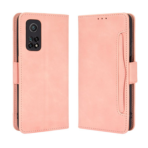 Coque Portefeuille Livre Cuir Etui Clapet BY3 pour Xiaomi Mi 10T Pro 5G Rose