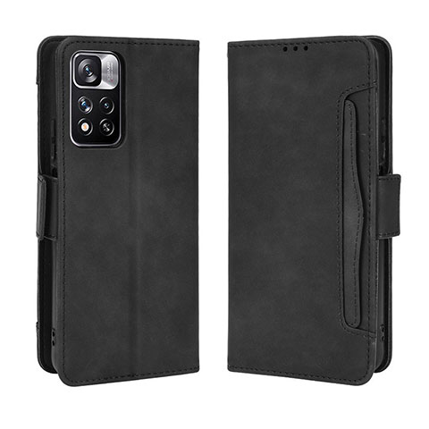 Coque Portefeuille Livre Cuir Etui Clapet BY3 pour Xiaomi Mi 11i 5G (2022) Noir