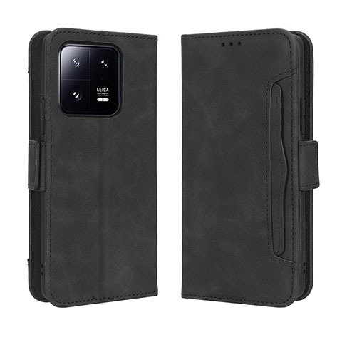 Coque Portefeuille Livre Cuir Etui Clapet BY3 pour Xiaomi Mi 13 5G Noir