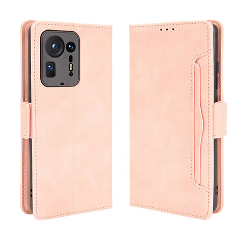 Coque Portefeuille Livre Cuir Etui Clapet BY3 pour Xiaomi Mi Mix 4 5G Rose