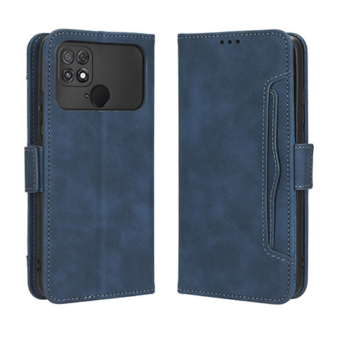 Coque Portefeuille Livre Cuir Etui Clapet BY3 pour Xiaomi Poco C40 Bleu