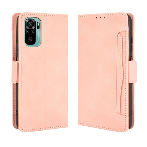 Coque Portefeuille Livre Cuir Etui Clapet BY3 pour Xiaomi Poco M5S Rose