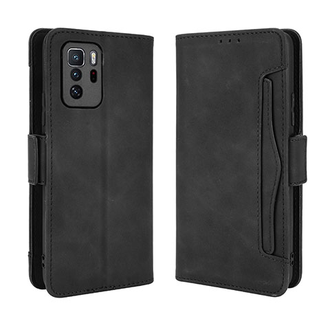 Coque Portefeuille Livre Cuir Etui Clapet BY3 pour Xiaomi Poco X3 GT 5G Noir