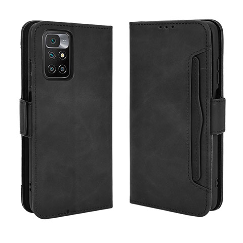 Coque Portefeuille Livre Cuir Etui Clapet BY3 pour Xiaomi Redmi 10 4G Noir