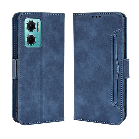 Coque Portefeuille Livre Cuir Etui Clapet BY3 pour Xiaomi Redmi 10 5G Bleu