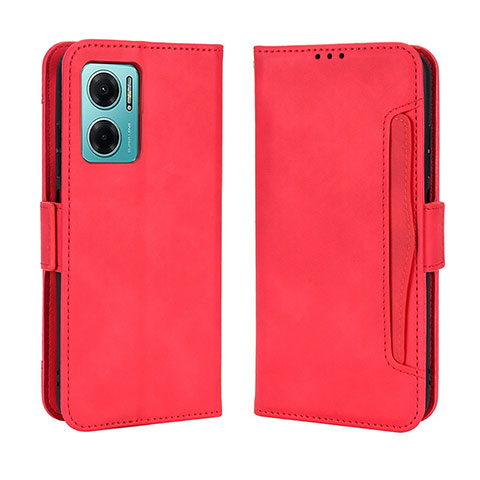 Coque Portefeuille Livre Cuir Etui Clapet BY3 pour Xiaomi Redmi 10 5G Rouge