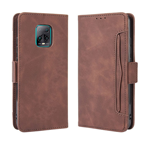 Coque Portefeuille Livre Cuir Etui Clapet BY3 pour Xiaomi Redmi 10X 5G Marron