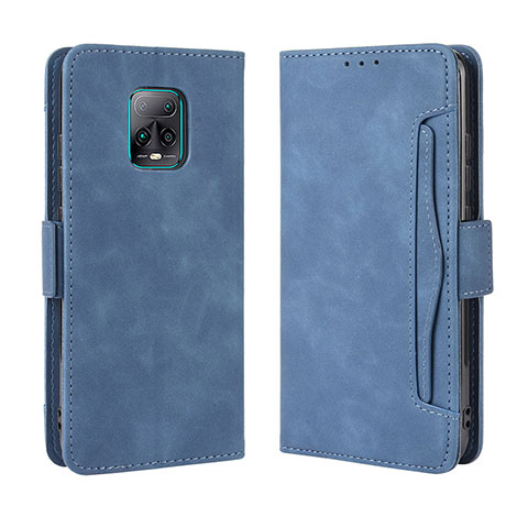 Coque Portefeuille Livre Cuir Etui Clapet BY3 pour Xiaomi Redmi 10X Pro 5G Bleu