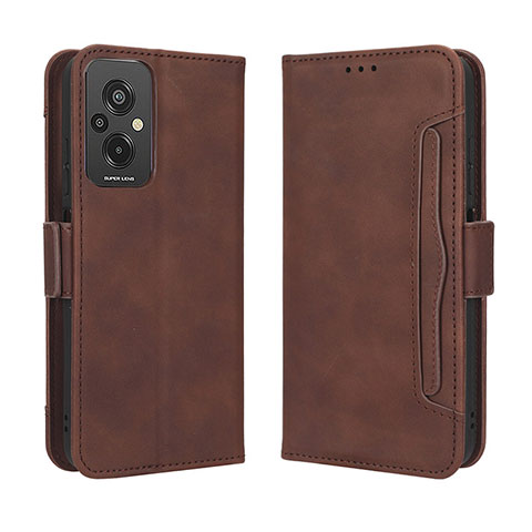 Coque Portefeuille Livre Cuir Etui Clapet BY3 pour Xiaomi Redmi 11 Prime 4G Marron