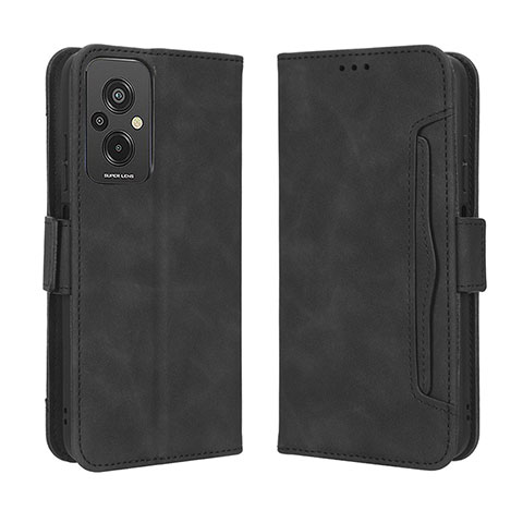 Coque Portefeuille Livre Cuir Etui Clapet BY3 pour Xiaomi Redmi 11 Prime 4G Noir