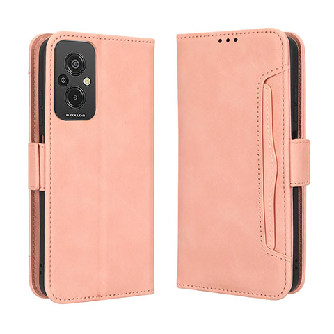 Coque Portefeuille Livre Cuir Etui Clapet BY3 pour Xiaomi Redmi 11 Prime 4G Rose