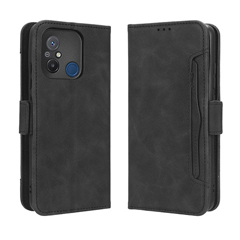 Coque Portefeuille Livre Cuir Etui Clapet BY3 pour Xiaomi Redmi 11A 4G Noir