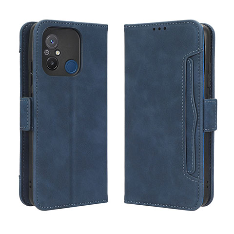 Coque Portefeuille Livre Cuir Etui Clapet BY3 pour Xiaomi Redmi 12C 4G Bleu