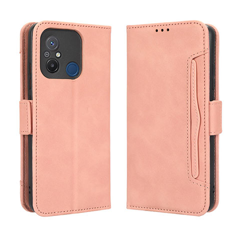 Coque Portefeuille Livre Cuir Etui Clapet BY3 pour Xiaomi Redmi 12C 4G Rose