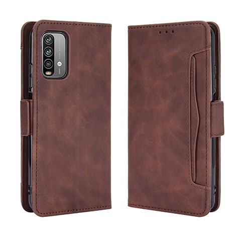 Coque Portefeuille Livre Cuir Etui Clapet BY3 pour Xiaomi Redmi 9 Power Marron